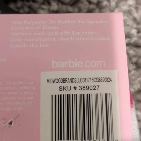⭐2/$25⭐New! Women's Barbie Socks 2 pair - Picture 5 of 5